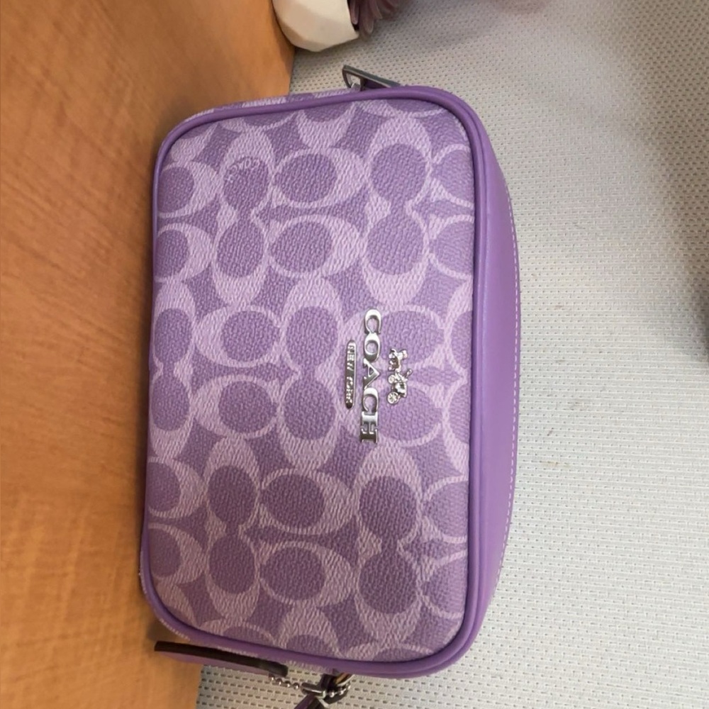 Coach purple crossbody - With matching wallet Only used once